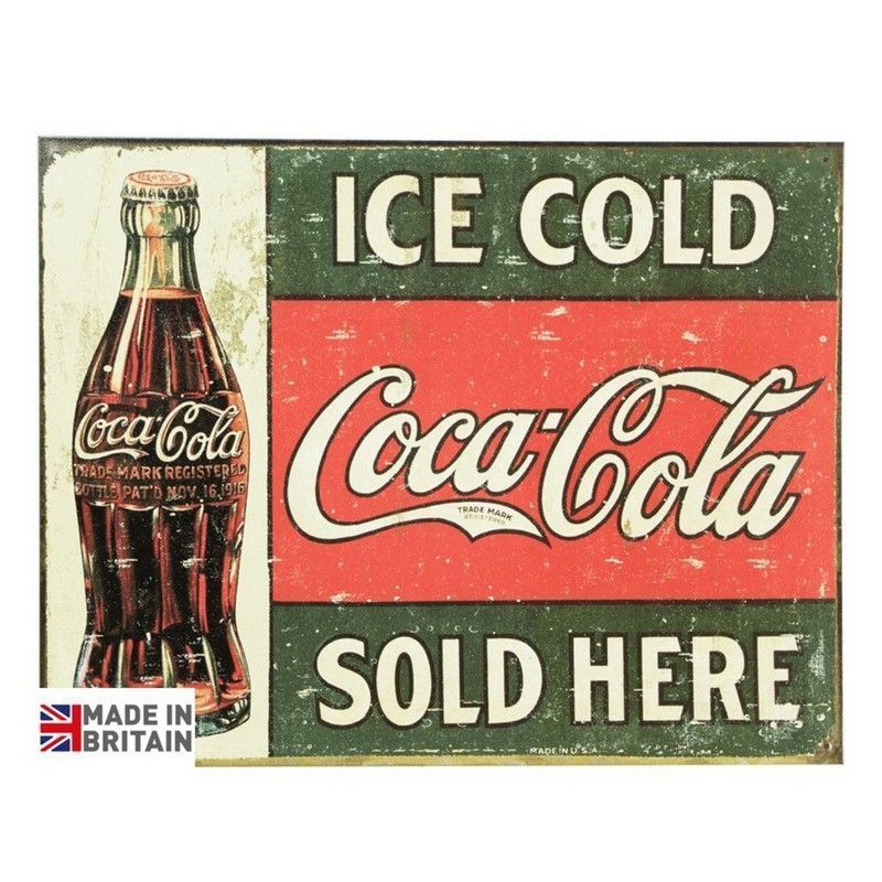 Coca Cola Sign Metal Wall Mounted - 60cm