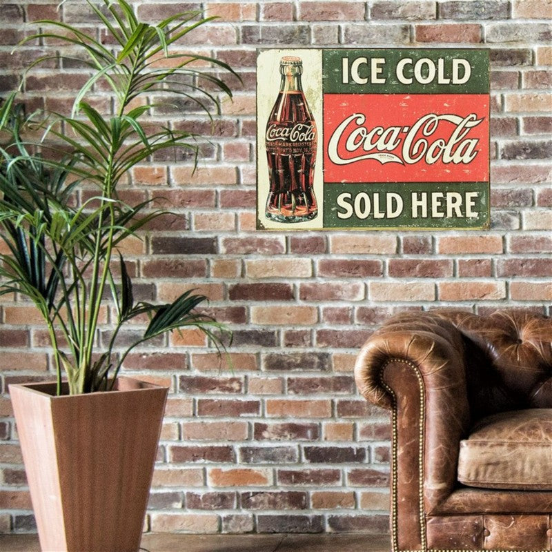 Coca Cola Sign Metal Wall Mounted - 60cm