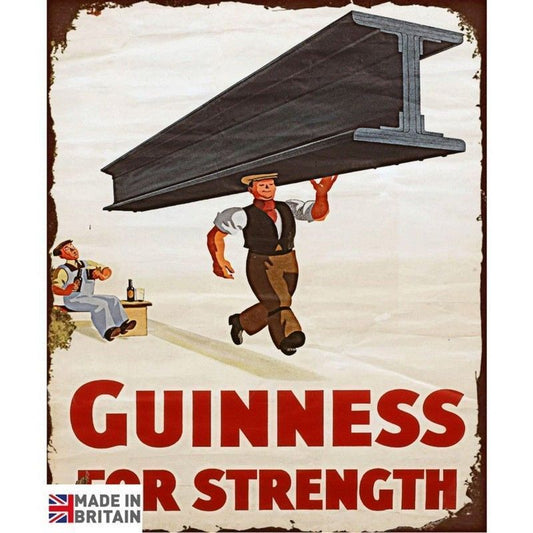 Scarthingwell Guinness For Strength Sign Metal Wall Mounted - 45cm