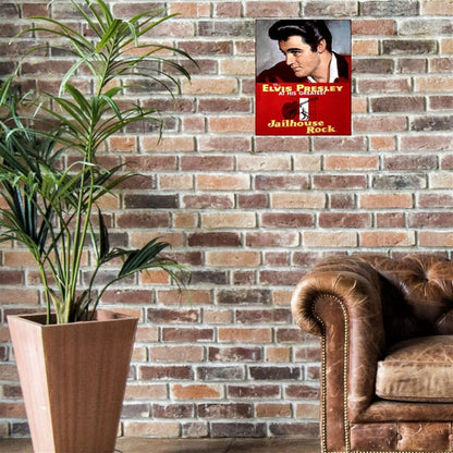 Scarthingwell Elvis Jailhouse Rock Sign Metal Wall Mounted - 45cm