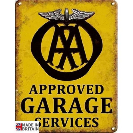 Scarthingwell Approved Garage Services Sign Metal Wall Mounted - 45cm