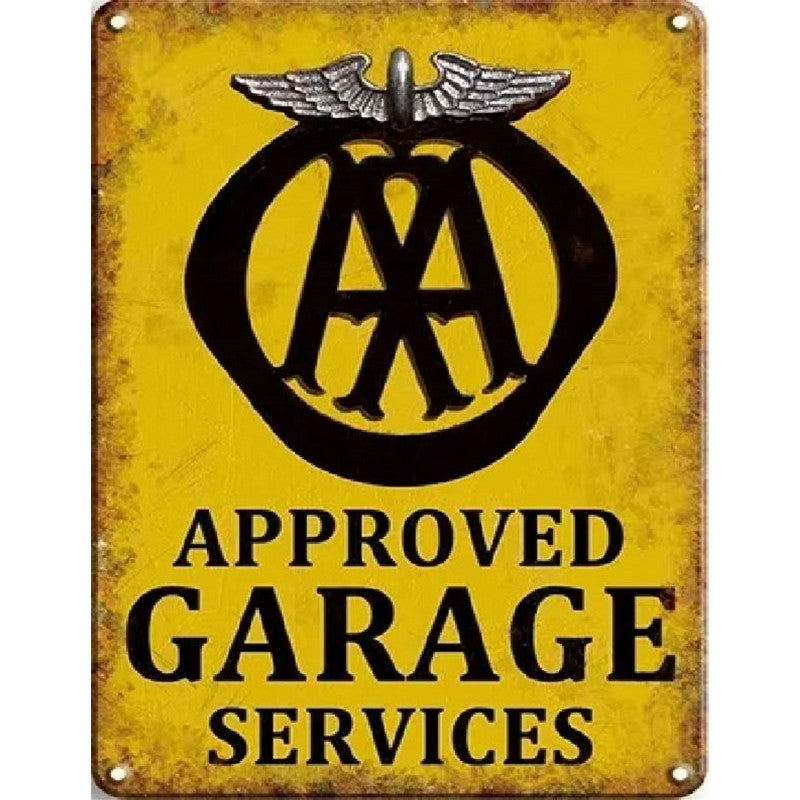 Scarthingwell Approved Garage Services Sign Metal Wall Mounted - 60cm