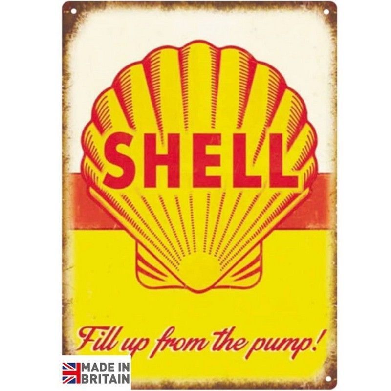 Scarthingwell Shell Sign Metal Wall Mounted - 45cm