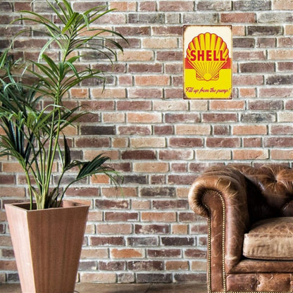 Scarthingwell Shell Sign Metal Wall Mounted - 45cm