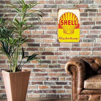 Scarthingwell Shell Sign Metal Wall Mounted - 60cm