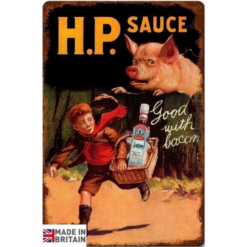 Scarthingwell H.P. Sauce Sign Metal Wall Mounted - 60cm