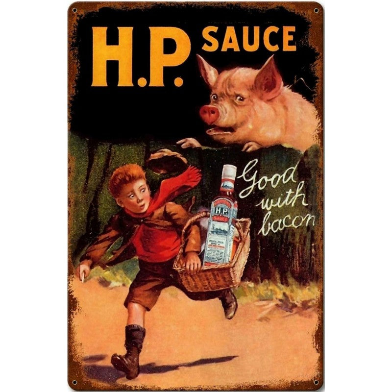 Scarthingwell H.P. Sauce Sign Metal Wall Mounted - 60cm