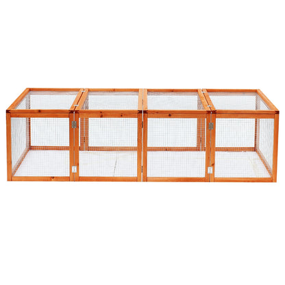 PawHut Rabbit Hutch W/ Mesh Wire