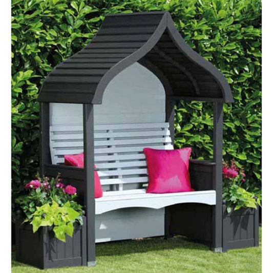 AFK AFK Premium Orchard Arbour Charcoal & Stone 2 Seat