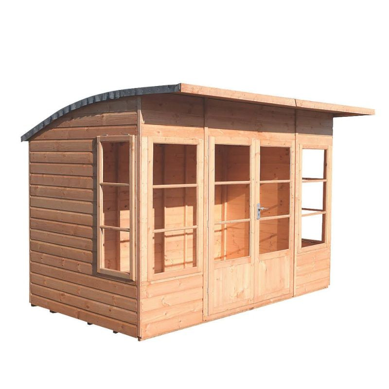 Shire Shire Orchid 10' 2" x 7' 6" Curved Summerhouse - Premium Dip Treated Shiplap