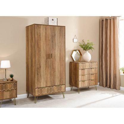 Orleans 4 Piece Bedroom Furniture Set Brown