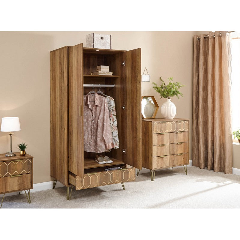 Orleans 4 Piece Bedroom Furniture Set Brown