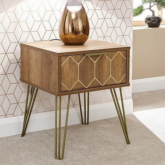 GFW Orleans Side Table Natural 1 Drawer