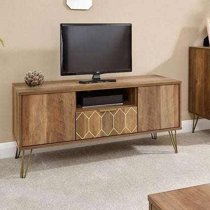 GFW Orleans TV Unit Natural 1 Shelf 1 Drawer 2 Doors