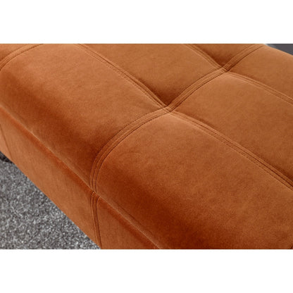 Osborne Bench Wood & Fabric Brown