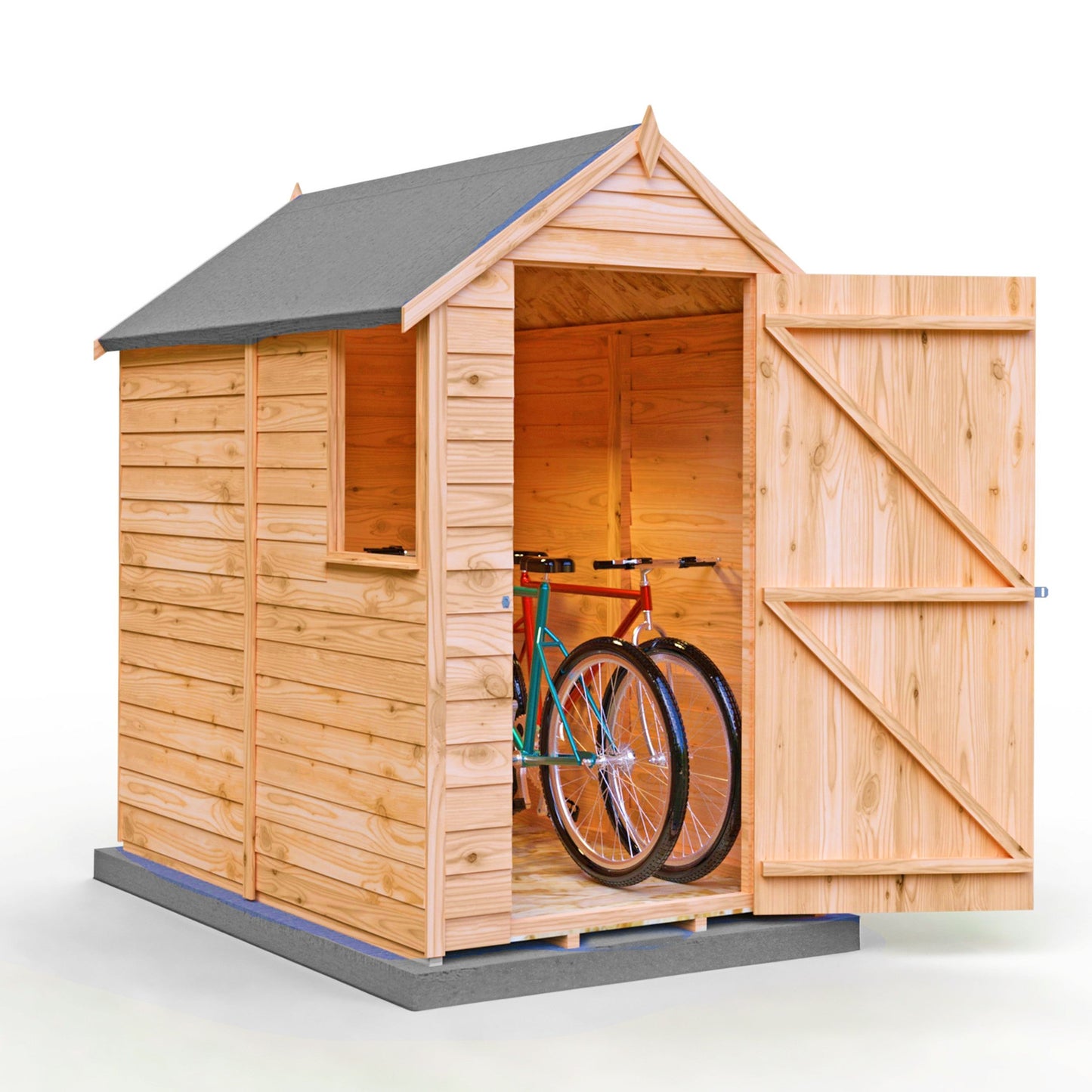 Shire Cromer 4' 5" x 6' 3" Apex Shed - Premium Pressure Treated Overlap