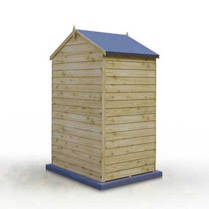 Shire Ashworth 4' 4" x 3' 3" Apex Shed - Premium Pressure Treated Overlap