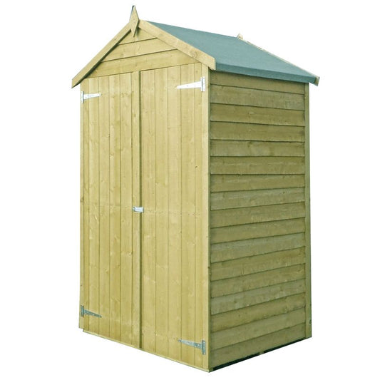 Shire Shire Ashworth 4' 4" x 3' 3" Apex Shed - Premium Pressure Treated Overlap