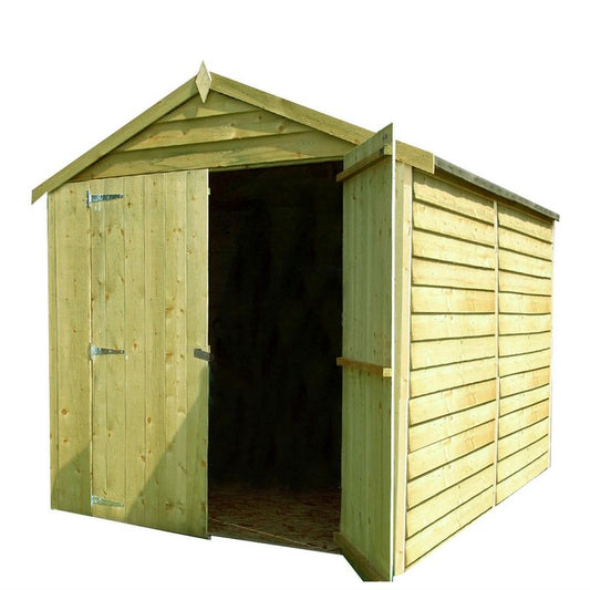 Shire Shire Ashworth 6' 6" x 8' 1" Apex Shed - Premium Pressure Treated Overlap