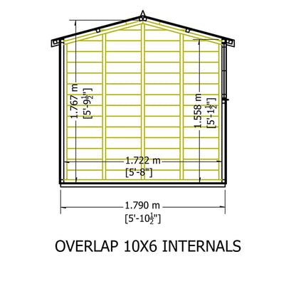 Shire Ashworth 6' 7" x 9' 10" Apex Shed - Budget Dip Treated Overlap