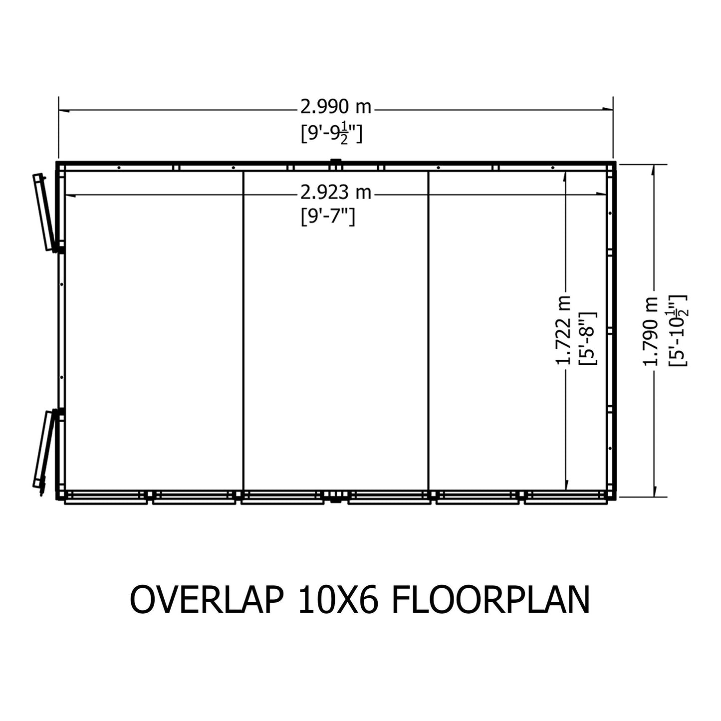 Shire Ashworth 6' 7" x 9' 10" Apex Shed - Budget Dip Treated Overlap