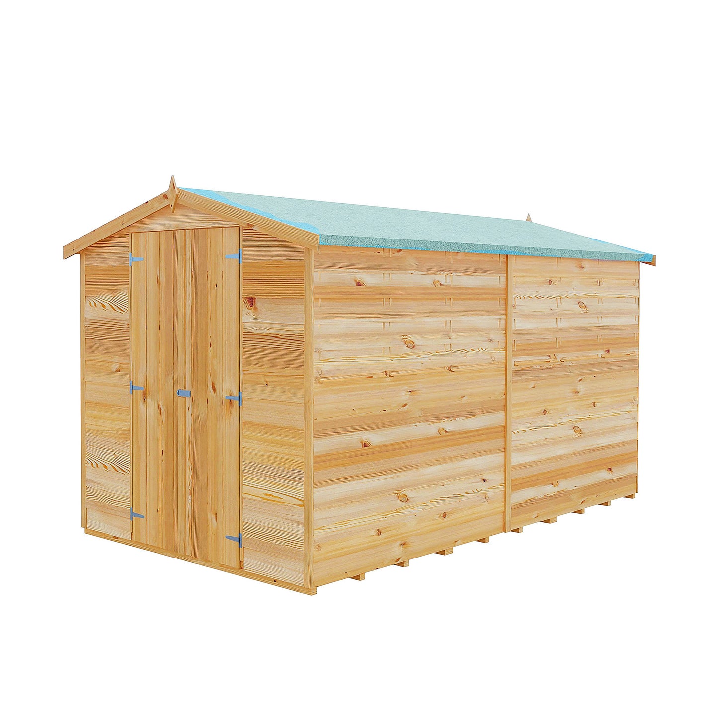 Shire Ashworth 6' 7" x 9' 10" Apex Shed - Budget Dip Treated Overlap