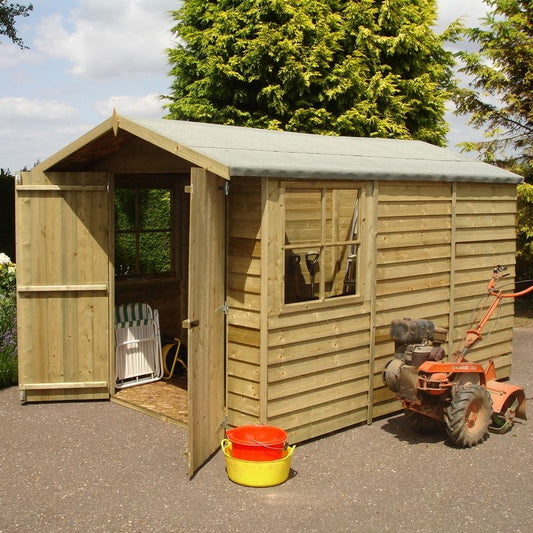 Shire Shire Ashworth 7' x 10' 11" Apex Shed - Premium Pressure Treated Overlap