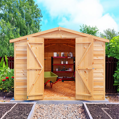 Shire Ashworth 8' 4" x 10' 3" Apex Shed - Budget Dip Treated Overlap