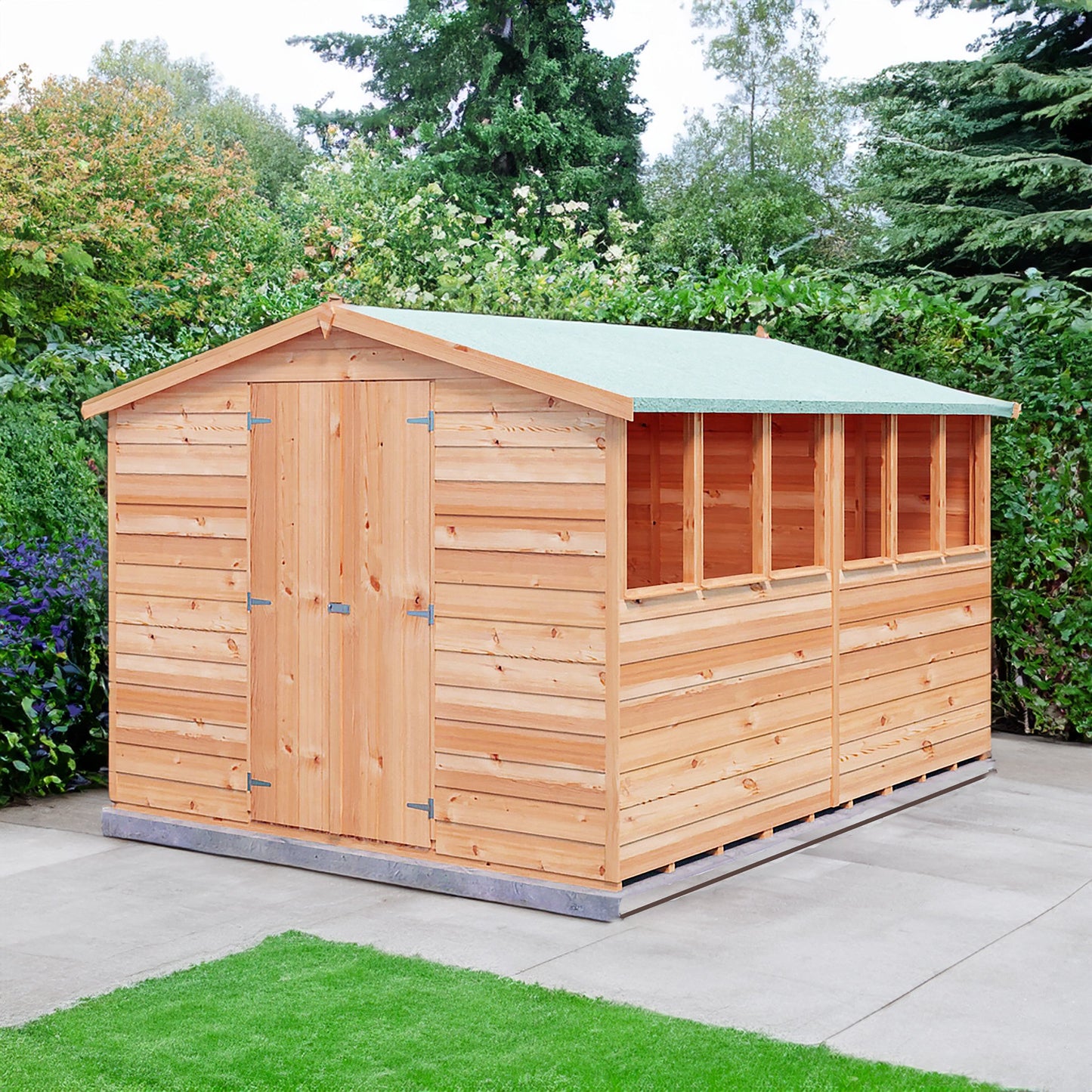 Shire Ashworth 8' 4" x 10' 3" Apex Shed - Budget Dip Treated Overlap