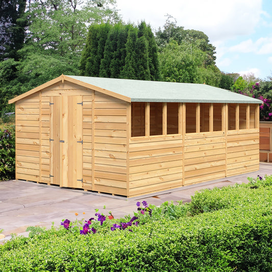 Shire Ashworth 10' 3" x 15' 4" Apex Shed - Premium Dip Treated Overlap