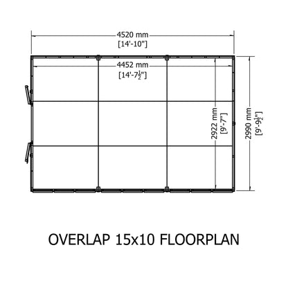 Shire Ashworth 10' 3" x 15' 4" Apex Shed - Premium Dip Treated Overlap