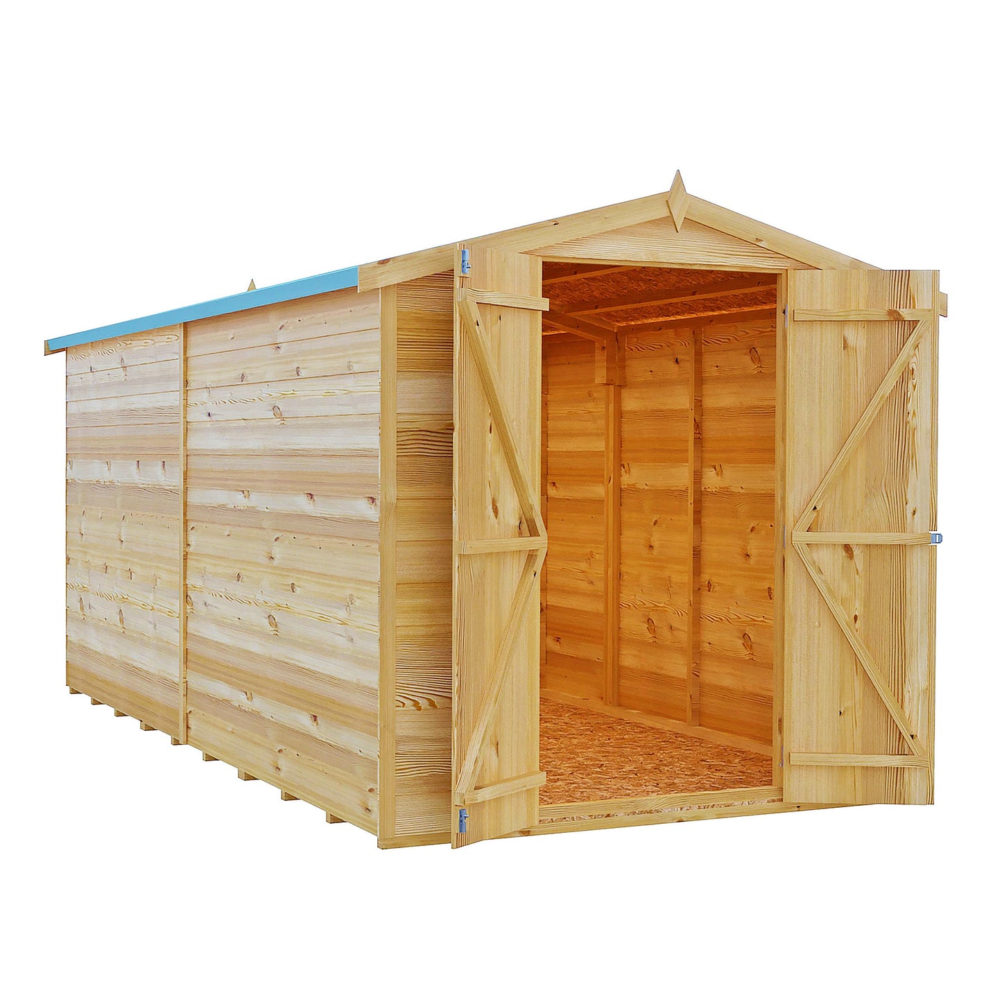 Shire Ashworth 6' 7" x 12' 2" Apex Shed - Premium Coated Overlap