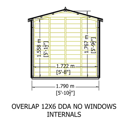 Shire Ashworth 6' 7" x 12' 2" Apex Shed - Premium Coated Overlap