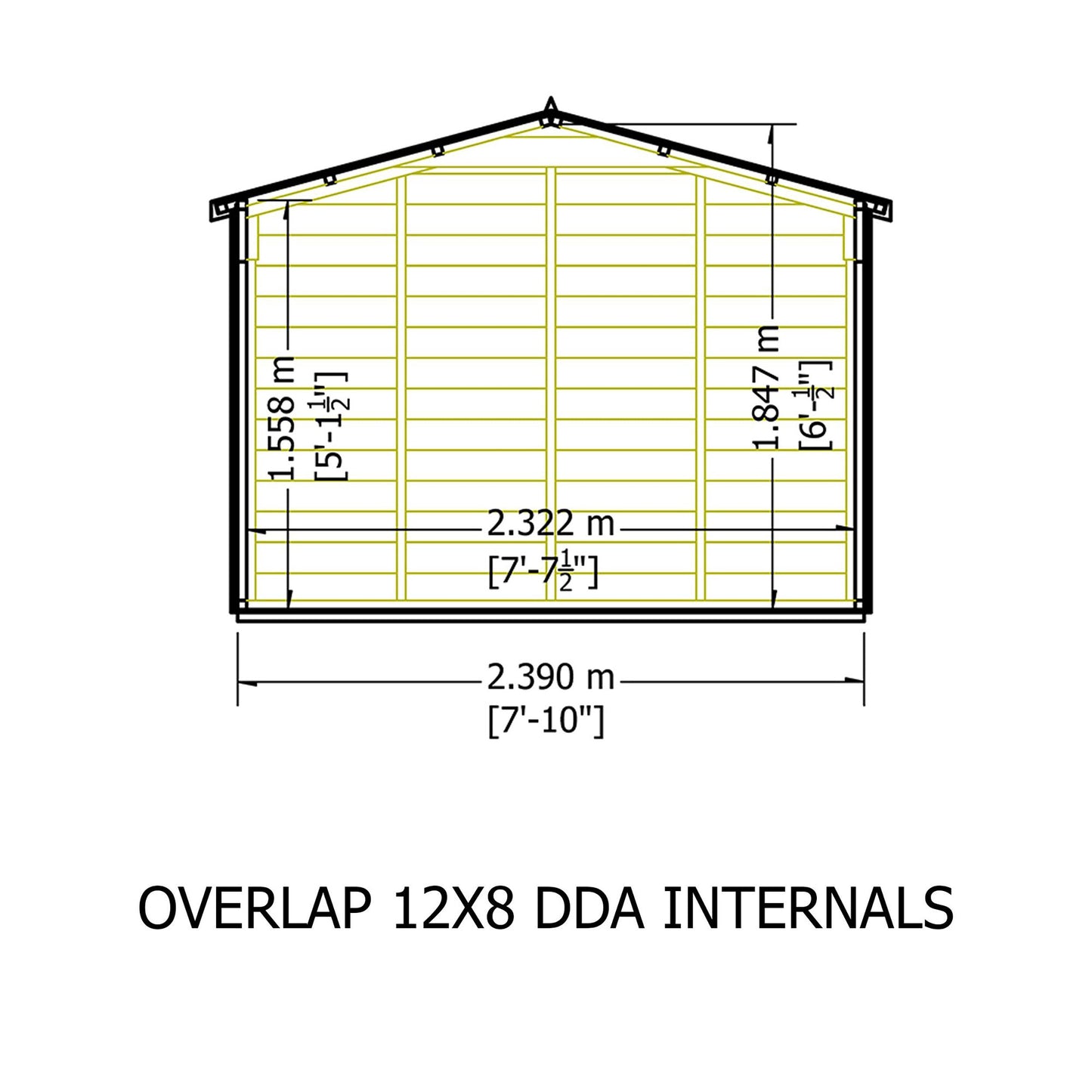 Shire Ashworth 8' 5" x 11' 9" Apex Shed - Budget Dip Treated Overlap