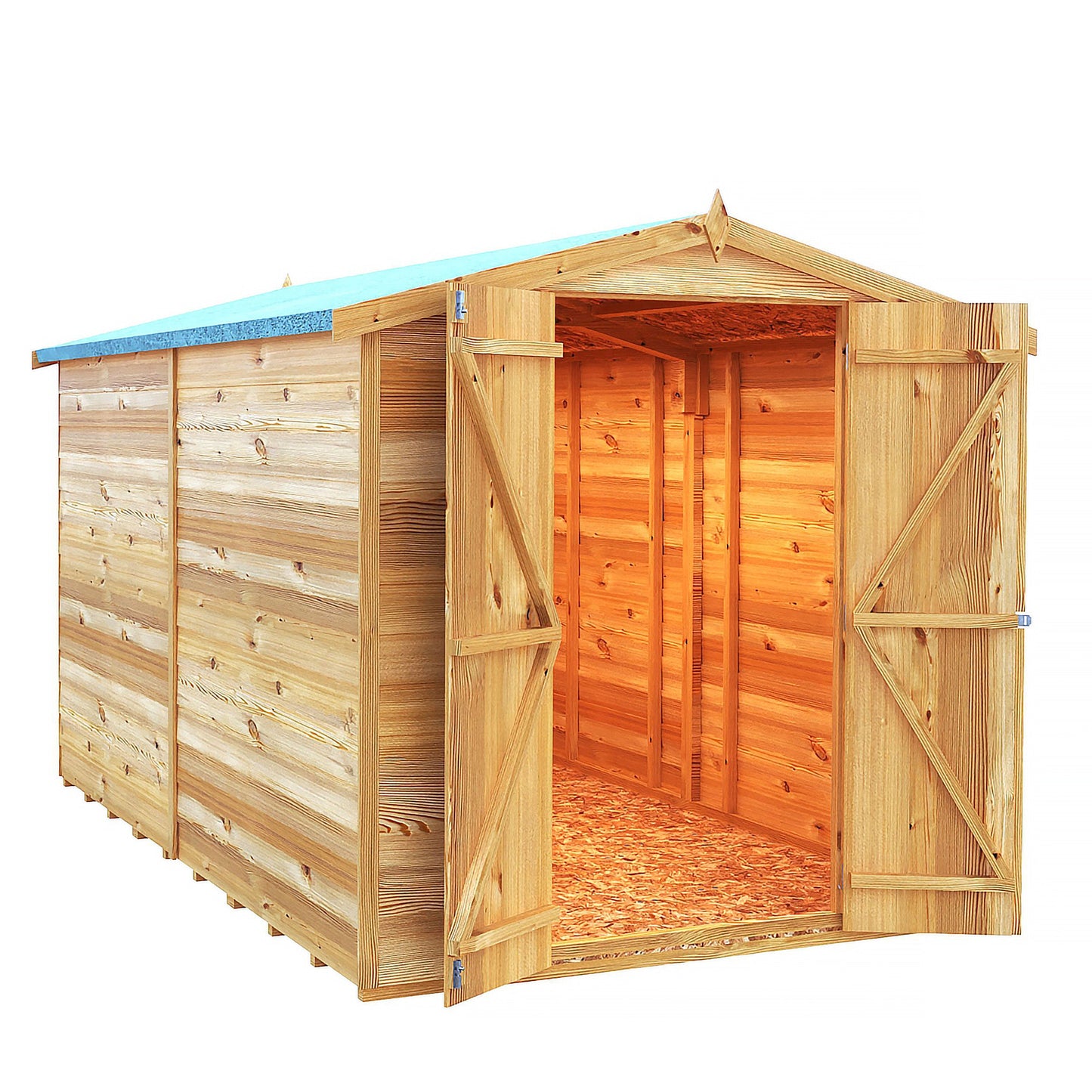 Shire Value 6' 7" x 9' 10" Apex Shed - Premium Coated Overlap