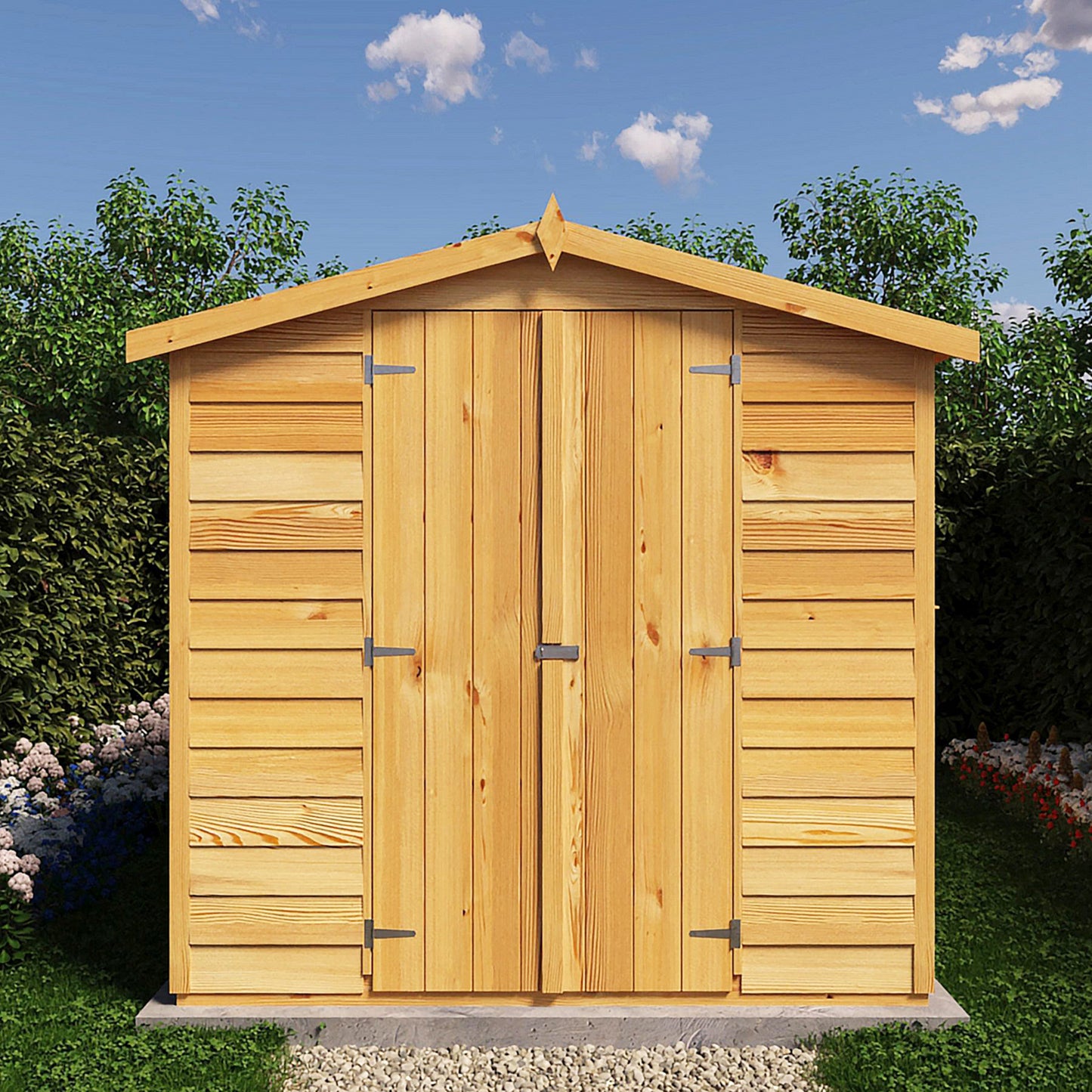 Shire Value 6' 7" x 9' 10" Apex Shed - Premium Coated Overlap