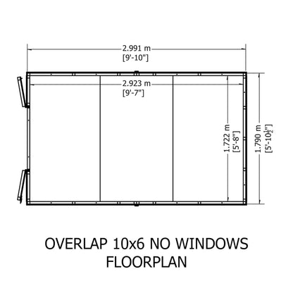 Shire Value 6' 7" x 9' 10" Apex Shed - Premium Coated Overlap