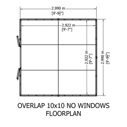 Shire Value 6' 7" x 9' 10" Apex Shed - Premium Coated Overlap