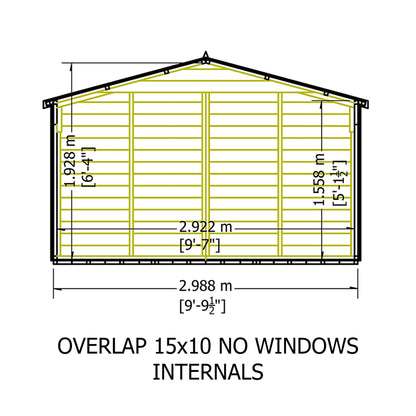 Shire Value 9' 9" x 14' 9" Apex Shed - Premium Coated Overlap