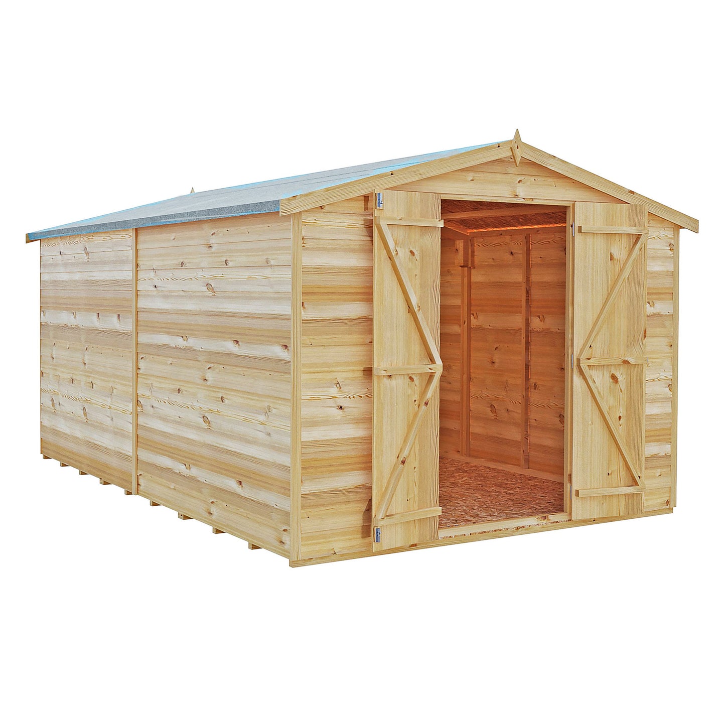 Shire Value 8' 5" x 11' 9" Apex Shed - Premium Coated Overlap