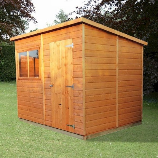 Shire Shire Value 8' 4" x 6' Pent Shed - Premium Coated Overlap