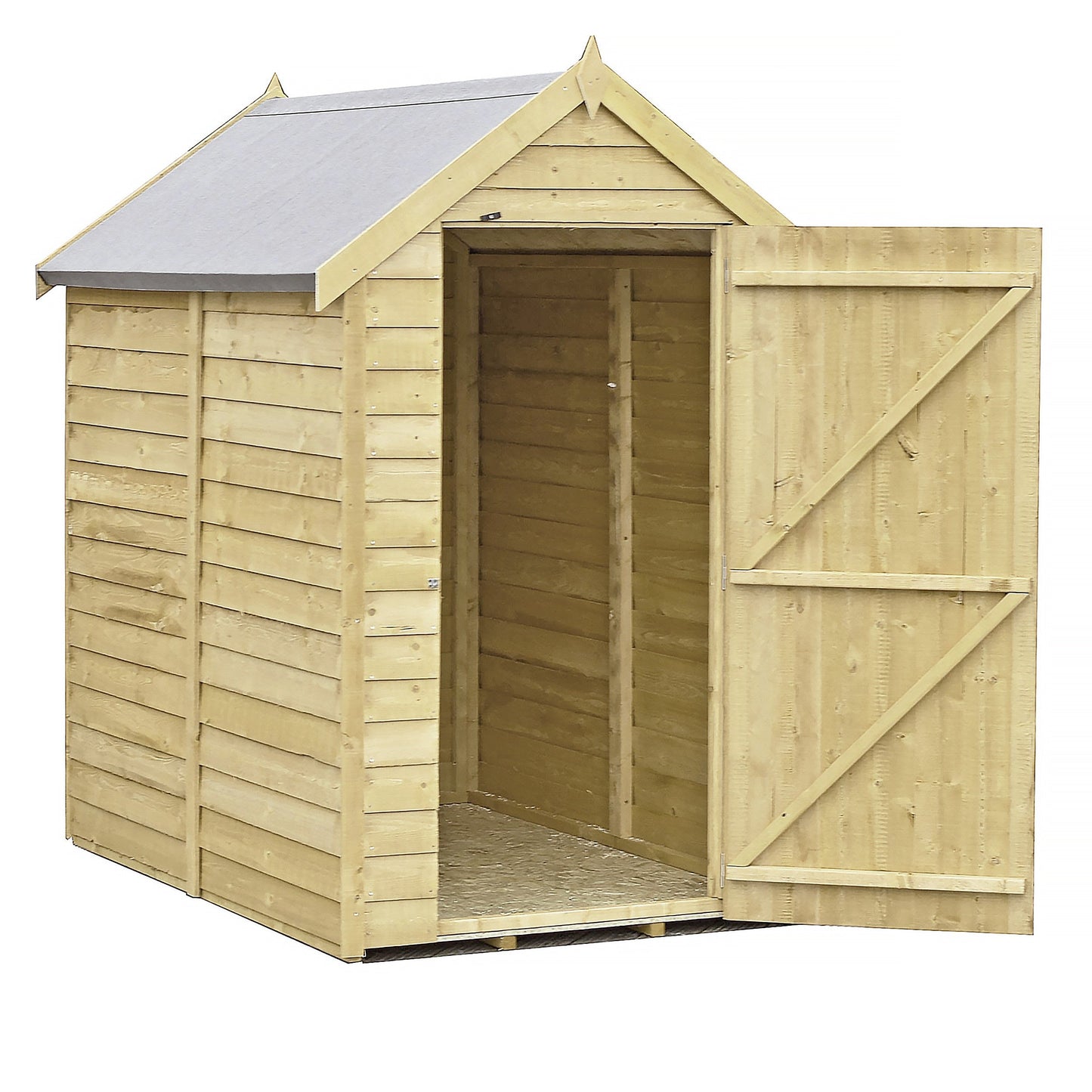 Shire Canterbury 4' 5" x 6' 3" Apex Shed - Premium Pressure Treated Overlap