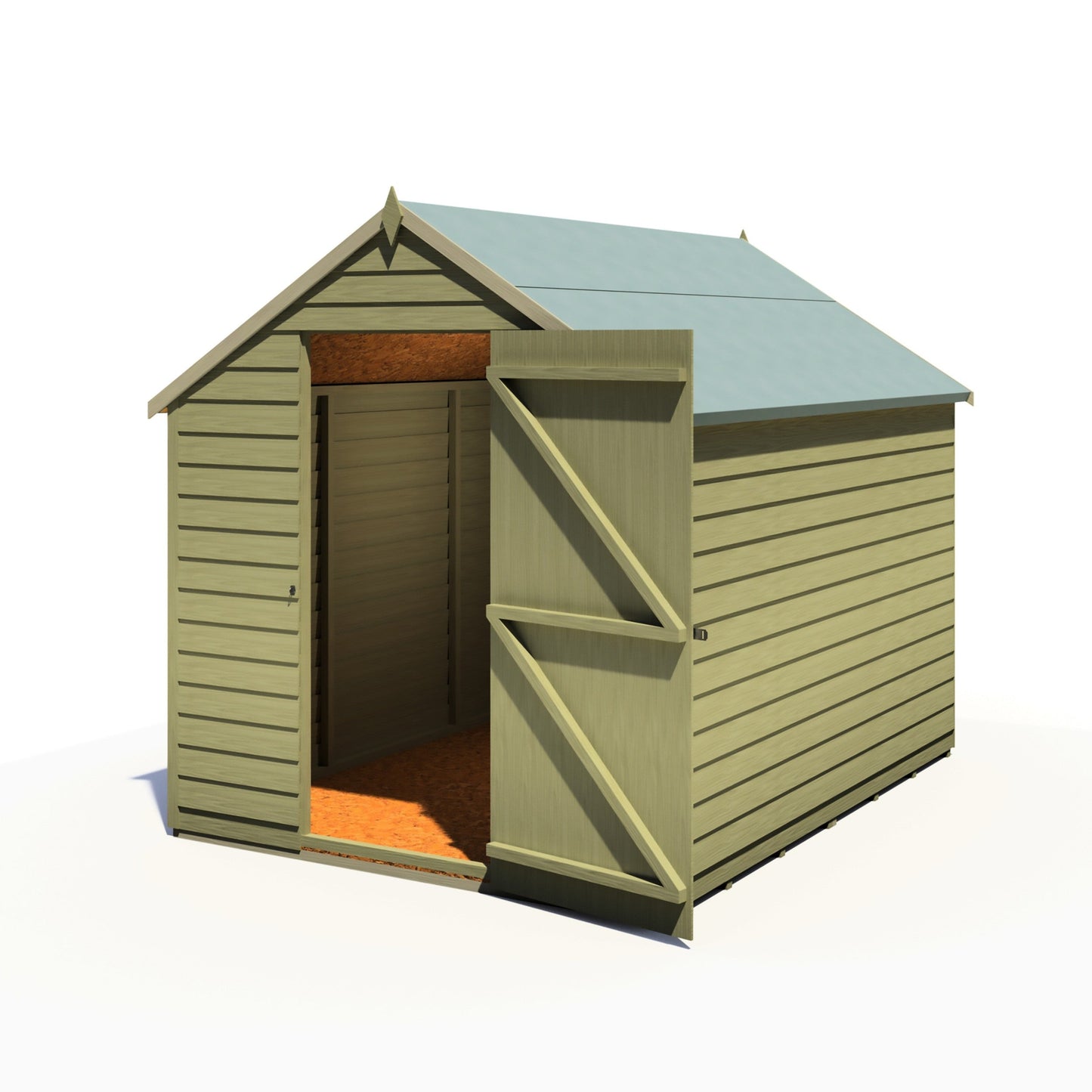 Shire Canterbury 6' 5" x 8' 1" Apex Shed - Premium Pressure Treated Overlap