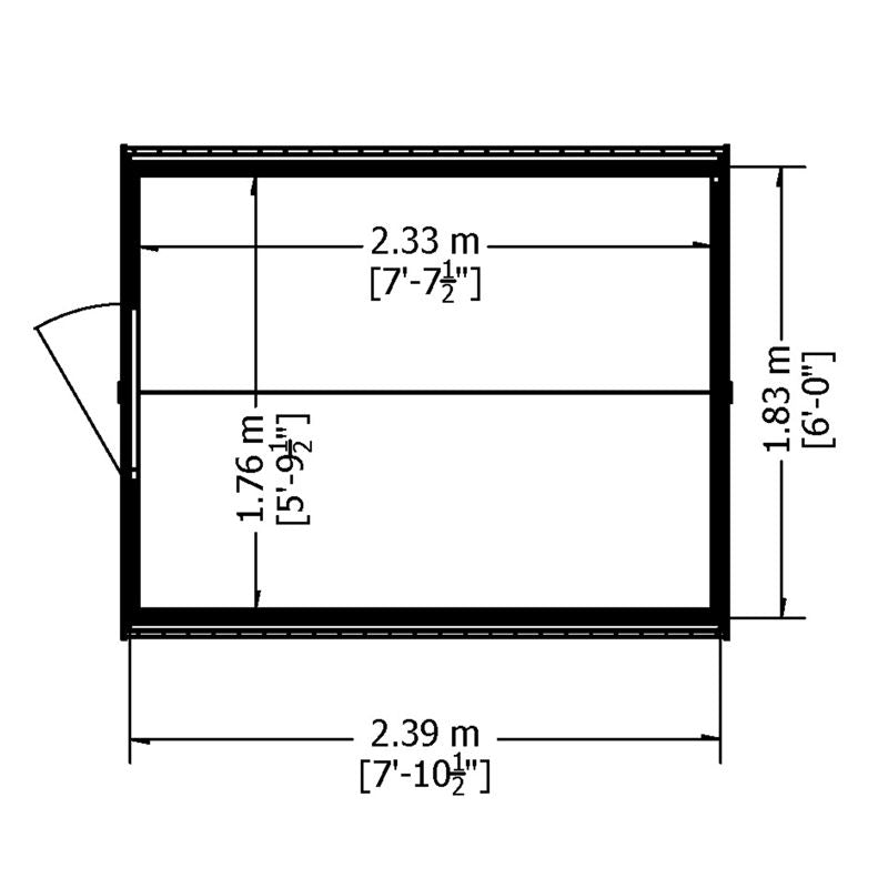 Shire Shire Canterbury 6' 5" x 8' 1" Apex Shed - Premium Pressure Treated Overlap