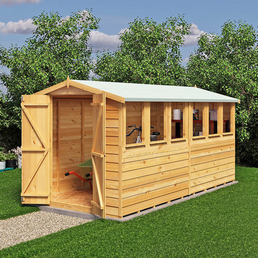 Shire Canterbury 6' 7" x 12' 2" Apex Shed - Budget Dip Treated Overlap