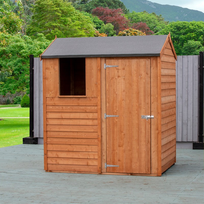 Shire Shire Ashworth 6' 2" x 4' 4" Reverse Apex Shed - Premium Pressure Treated Overlap