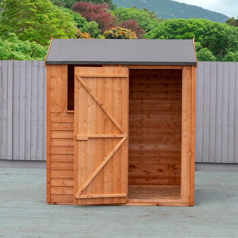 Shire Shire Ashworth 6' 2" x 4' 4" Reverse Apex Shed - Premium Pressure Treated Overlap