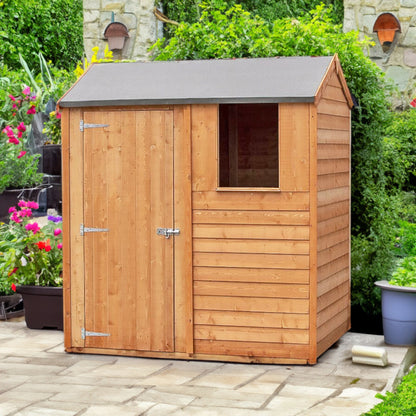 Shire Ashworth 6' 2" x 4' 4" Reverse Apex Shed - Premium Pressure Treated Overlap