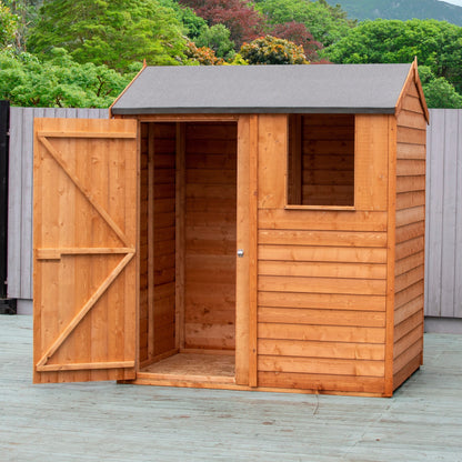 Shire Ashworth 6' 2" x 4' 4" Reverse Apex Shed - Premium Pressure Treated Overlap