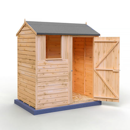 Shire Ashworth 6' 2" x 4' 4" Reverse Apex Shed - Premium Pressure Treated Overlap